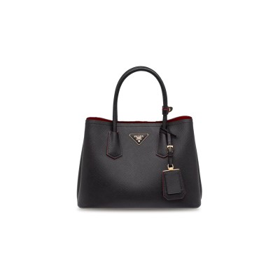 PRADA MEDIUM DOUBLE SAFFIANO LEATHER BAG 1BG887 (33*25*14.5cm) 